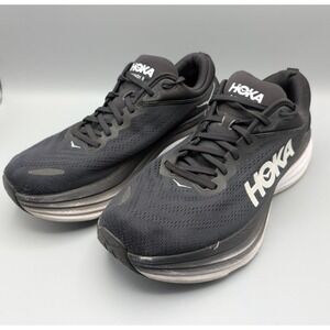 Hoka One One Bondi 8 Black Shoes Men's 10.5D Running Sneakers 1123202‎ BWHT